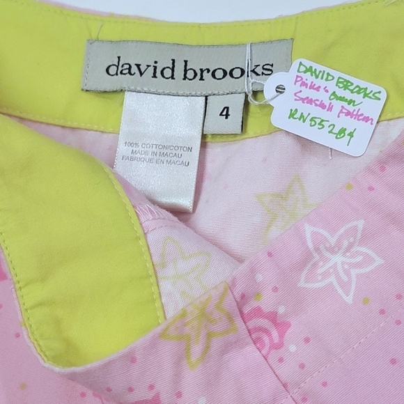 DAVID BROOKS 🍥 Sweet Vintage Hi-Waist Pink|Lime Green|White Seashell Capris 4 - Picture 15 of 16